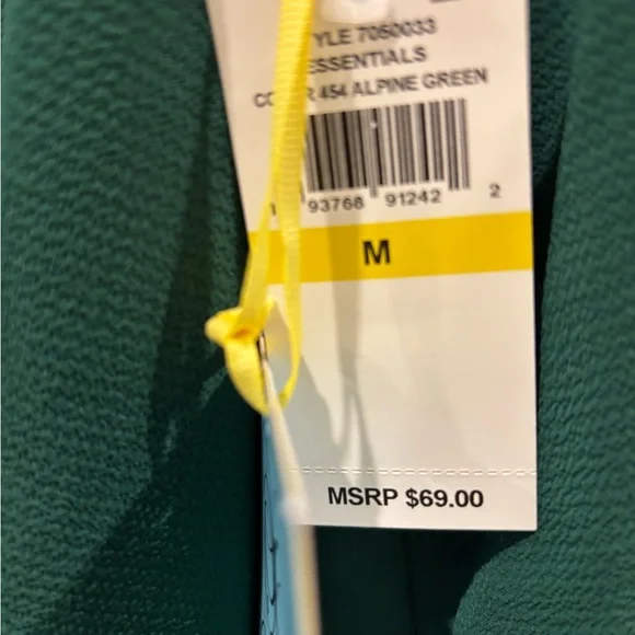 Cece  Olive Green and navy blue V-Neck Blouse with Tie Cuffs 2 pieces - Picture 4 of 15